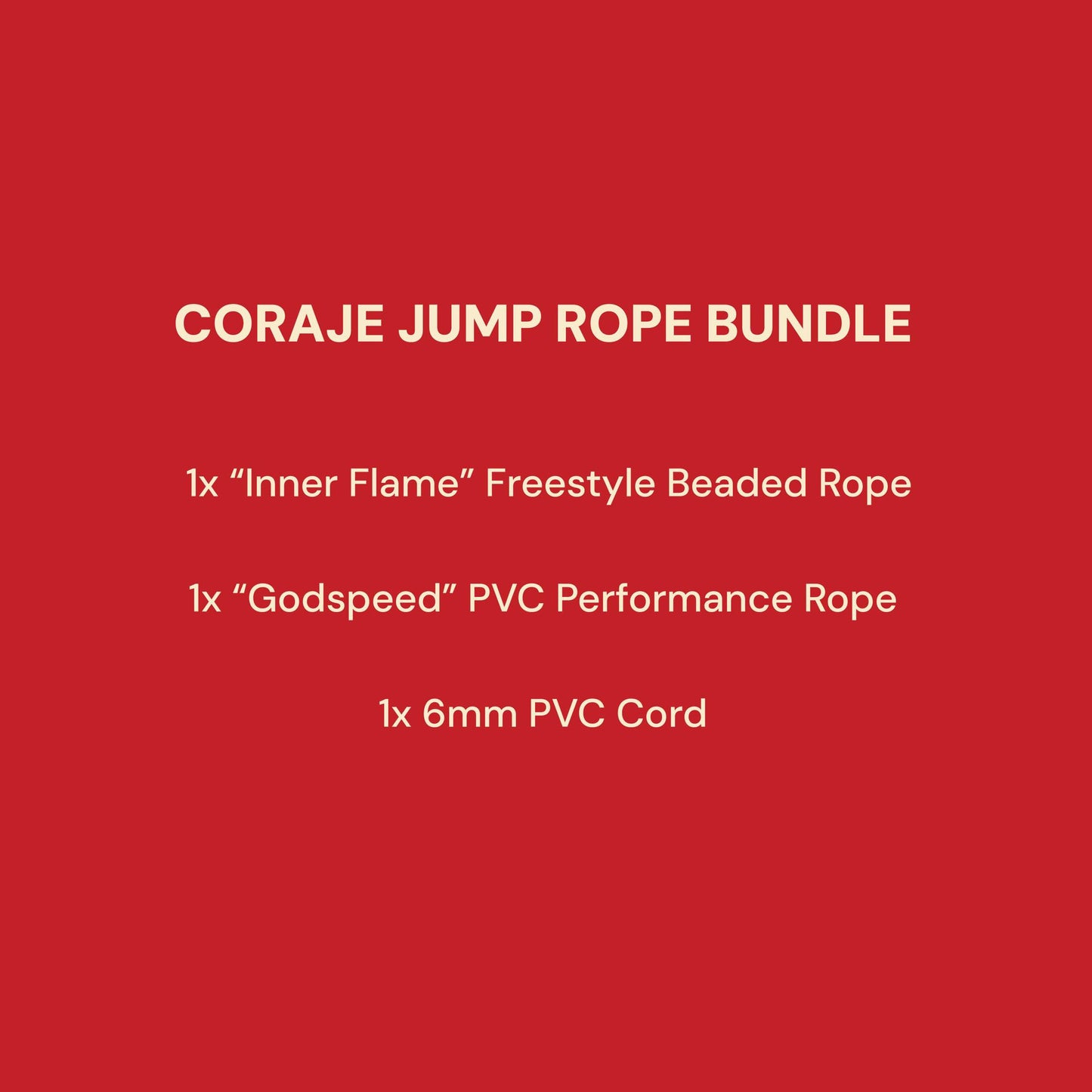 CORAJE Bundle (All Jump Ropes Included)